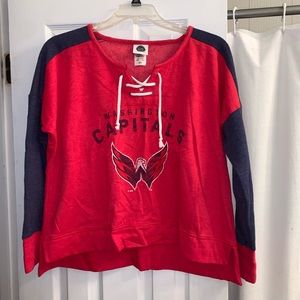 Washington Capitals NHL fleece pullover🏒💙❤️